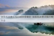 湖南旅游景点排行榜大全最新-湖南旅游景点排行榜大全