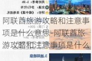 阿联酋旅游攻略和注意事项是什么意思-阿联酋旅游攻略和注意事项是什么