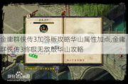 金庸群侠传3加强版攻略华山属性加点,金庸群侠传3终极无敌版华山攻略