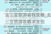 去三亚旅游省钱攻略_去三亚旅游攻略求支招