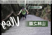 三清山自驾游攻略二日游-三清山自驾游攻略一日游