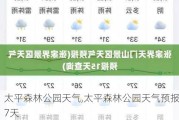 太平森林公园天气,太平森林公园天气预报7天