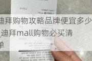 迪拜购物攻略品牌便宜多少_迪拜mall购物必买清单