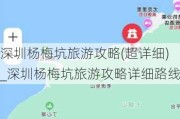 深圳杨梅坑旅游攻略(超详细)_深圳杨梅坑旅游攻略详细路线