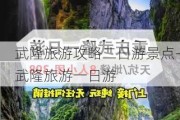 武隆旅游攻略二日游景点-武隆旅游一日游