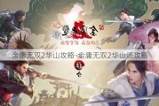 金庸无双2华山攻略-金庸无双2华山派攻略