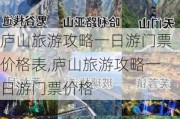 庐山旅游攻略一日游门票价格表,庐山旅游攻略一日游门票价格