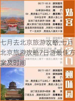 七月去北京旅游攻略,七月北京旅游攻略7日游最佳方案及时间