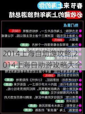 2014上海自助游攻略,2014上海自助游攻略大全