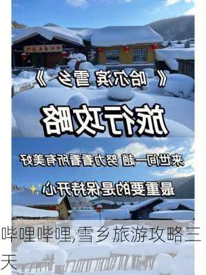 哔哩哔哩,雪乡旅游攻略三天