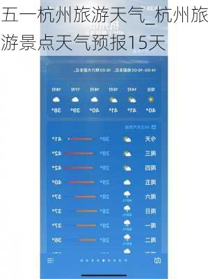 五一杭州旅游天气_杭州旅游景点天气预报15天