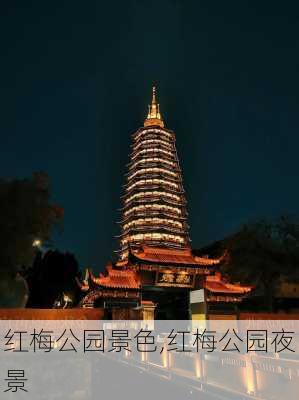 红梅公园景色,红梅公园夜景