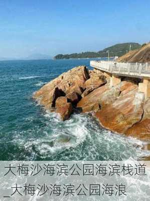 大梅沙海滨公园海滨栈道_大梅沙海滨公园海浪