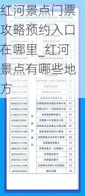 红河景点门票攻略预约入口在哪里_红河景点有哪些地方