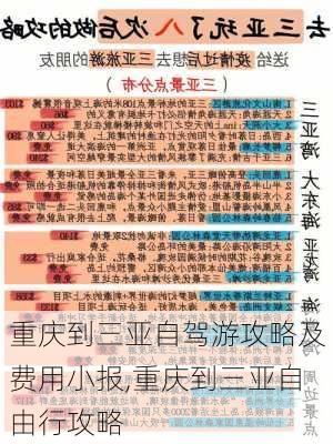 重庆到三亚自驾游攻略及费用小报,重庆到三亚自由行攻略