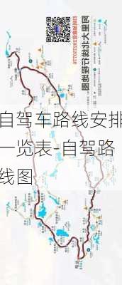 自驾车路线安排一览表-自驾路线图