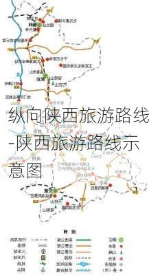 纵向陕西旅游路线-陕西旅游路线示意图