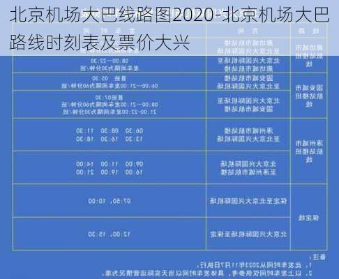 北京机场大巴线路图2020-北京机场大巴路线时刻表及票价大兴