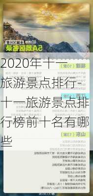 2020年十一旅游景点排行-十一旅游景点排行榜前十名有哪些