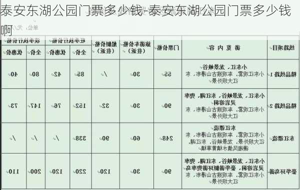 泰安东湖公园门票多少钱-泰安东湖公园门票多少钱啊