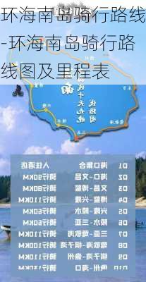 环海南岛骑行路线-环海南岛骑行路线图及里程表