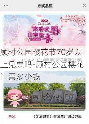 顾村公园樱花节70岁以上免票吗-顾村公园樱花门票多少钱