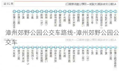 漳州郊野公园公交车路线-漳州郊野公园公交车