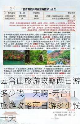 云台山旅游攻略两日游多少钱一天啊-云台山旅游攻略两日游多少钱一天